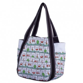 吃西瓜的貓大容量單肩包材料包